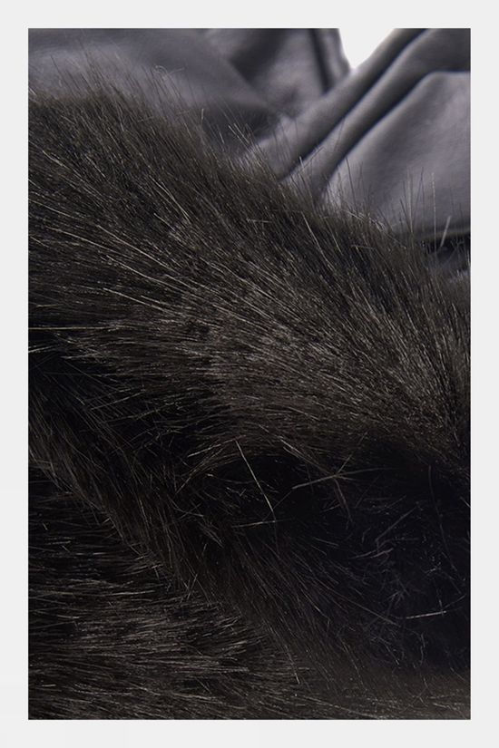 Cotswold Womens Faux Fur Trimmed Leather Gloves
