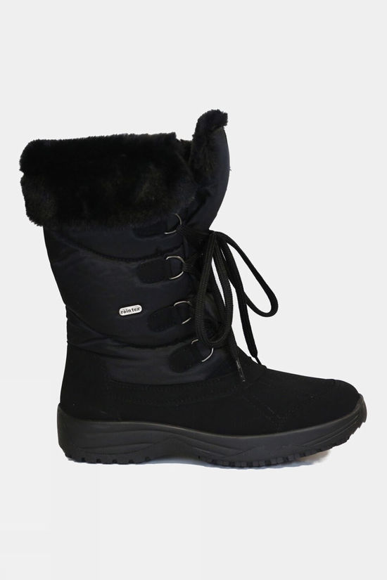 cotswold Womens Fur Trim Traction Snow Boots