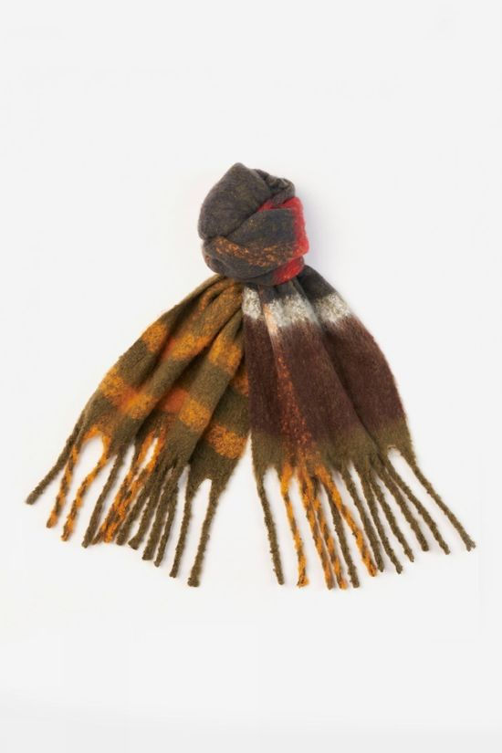 cotswold Womens Isla Tartan Boucle Scarf