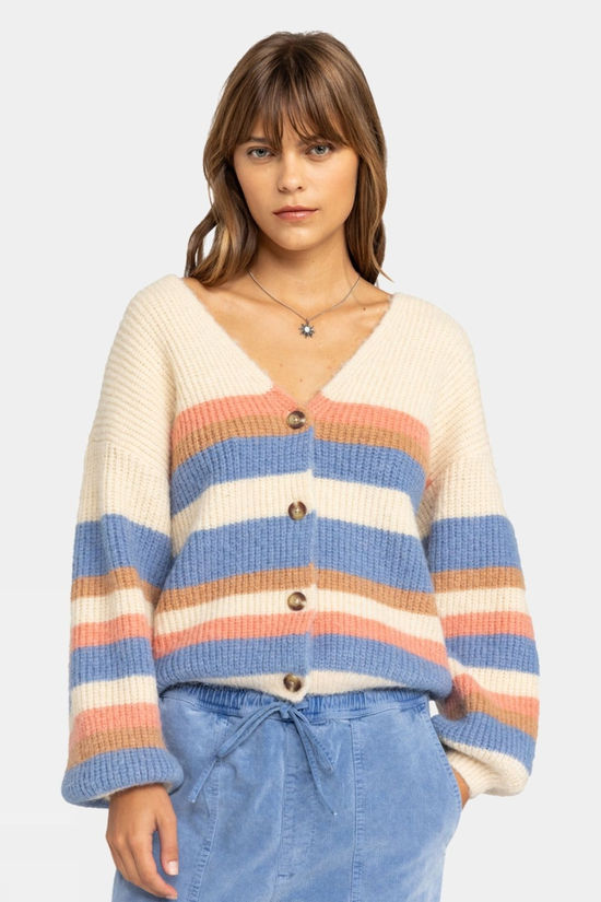 Cotswold Womens Marble Tiles Stripe Cardigan
