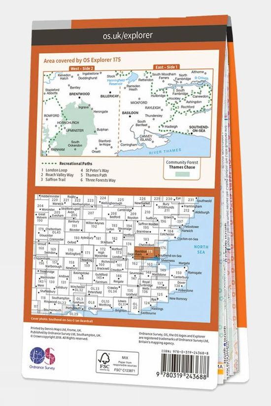 Cotswold Explorer Map 175 Southend-on-Sea And Basildon