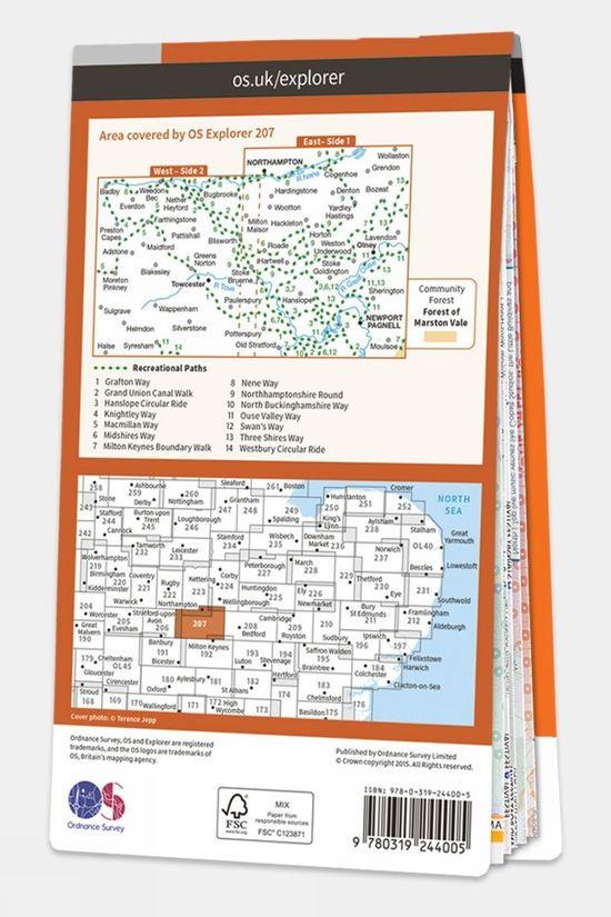Cotswold Explorer Map 207 Newport Pagnell And Northampton South