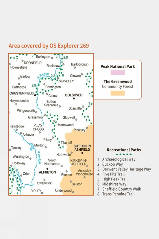 Cotswold Explorer Map 269 Chesterfield And Alfreton