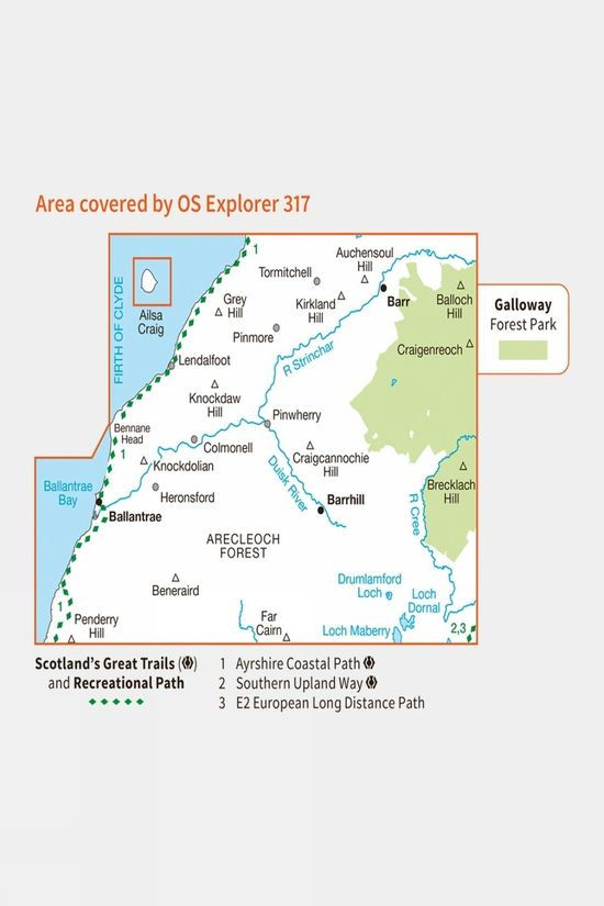 Cotswold Explorer Map 317 Ballantrae Barr And Barrhill
