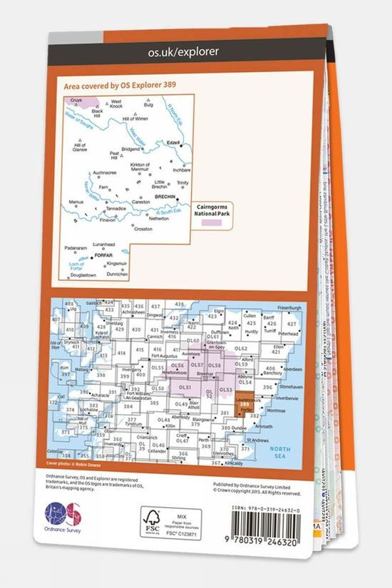 Cotswold Explorer Map 389 Forfar Brechin And Edzell