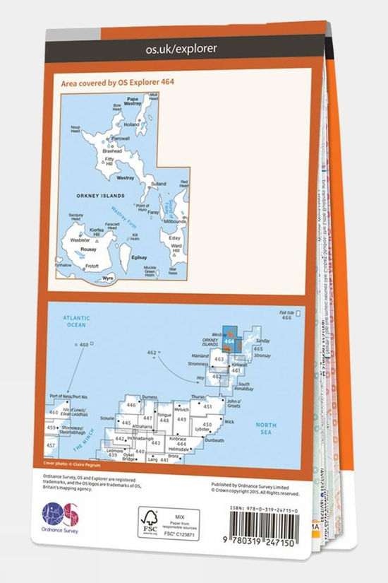 Cotswold Explorer Map 464 Orkney - Westray Papa Westray Rousay Egilsay And Wyre