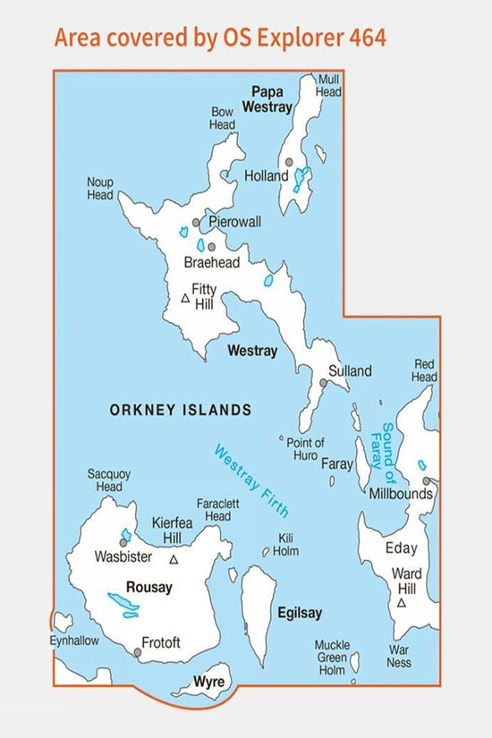 Cotswold Explorer Map 464 Orkney - Westray Papa Westray Rousay Egilsay And Wyre