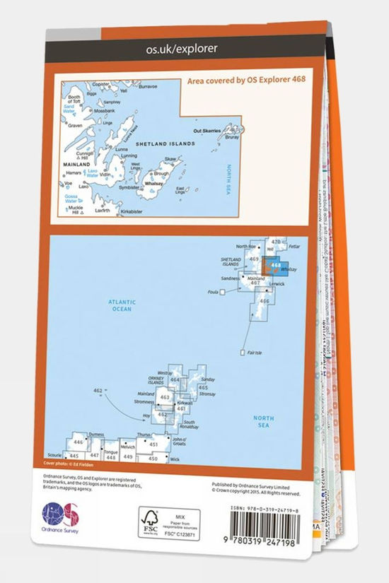 Cotswold Explorer Map 468 Shetland - Mainland North East