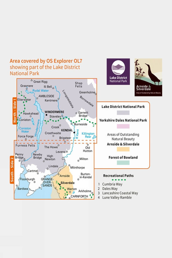 Cotswold Explorer Map OL7 The Lake District - South-Eastern Area