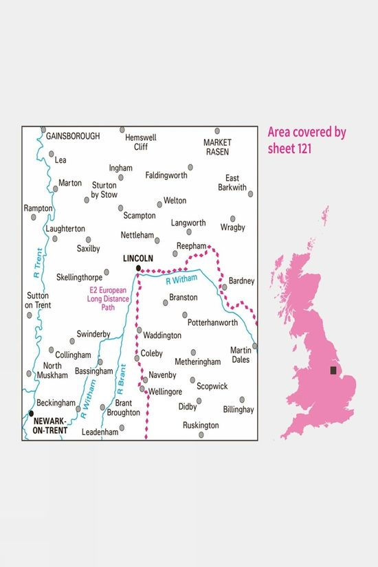 Cotswold Landranger Map 121 Lincoln And Newark-on-Trent