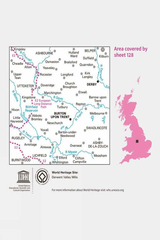 Cotswold Landranger Map 128 Derby And Burton Upon Trent