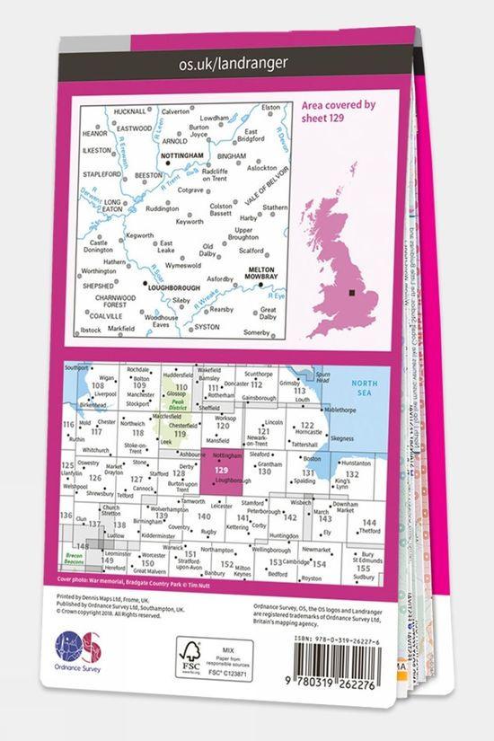 Cotswold Landranger Map 129 Nottingham And Loughborough