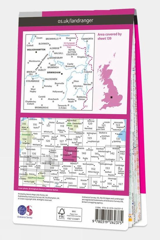 Cotswold Landranger Map 139 Birmingham And Wolverhampton