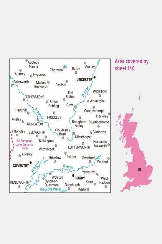 Cotswold Landranger Map 140 Leicester Coventry And Rugby