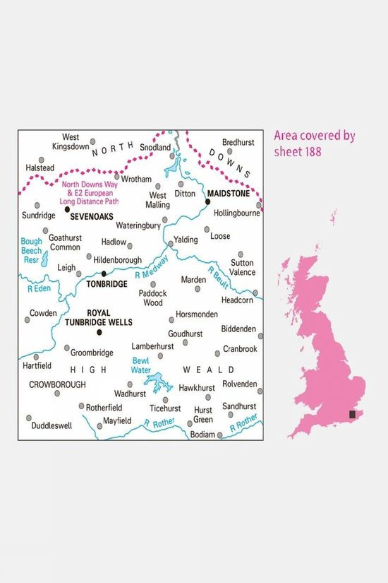 Cotswold Landranger Map 188 Maidstone And Royal Tunbridge Wells