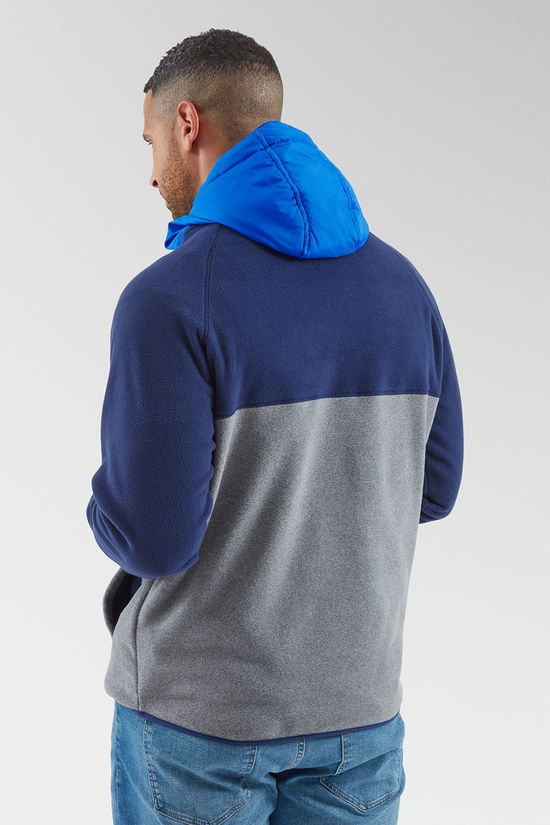 Cotswold Mens Woodland Hooded 1/2 Zip Recycled Polar Fleece