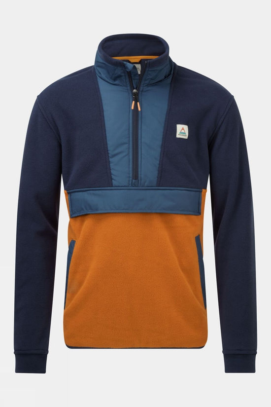 cotswold Mens Woodland Hoodless Half Zip Recycled Polar Fleece