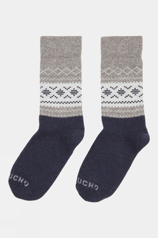 Cotswold Unisex Light Block Patterned Crew Wool Socks
