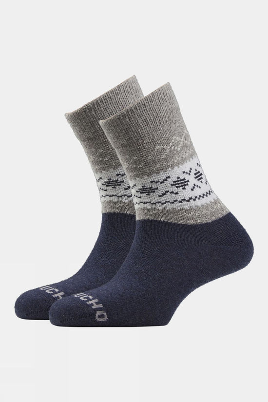 cotswold Unisex Light Block Patterned Crew Wool Socks
