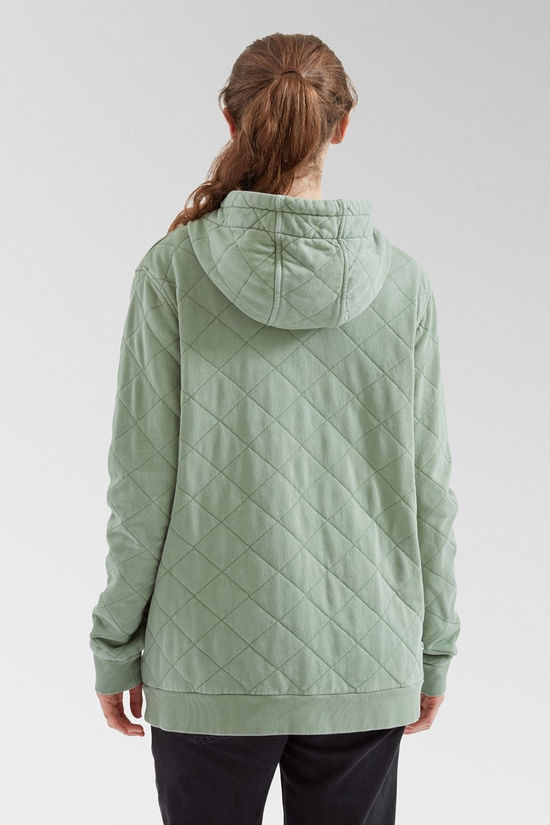 Cotswold Womens Clementine Recycled Quilted Popper Up Hoodie