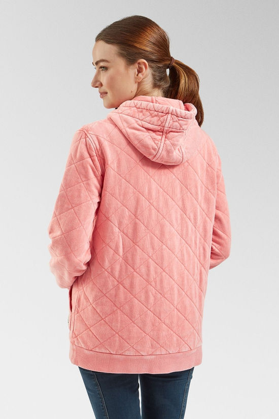 Cotswold Womens Clementine Recycled Quilted Popper Up Hoodie