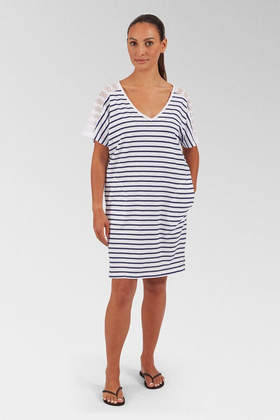 Cotswold Womens Olive Oversized Recycled Cotton T-Shirt Dress