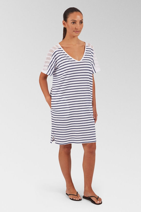 Cotswold Womens Olive Oversized Recycled Cotton T-Shirt Dress