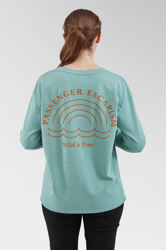 Cotswold Womens Rainbow Recycled Cotton Oversized Sweatshirt