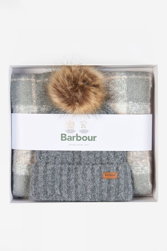 Cotswold Womens Saltburn Beanie And Tartan Scarf Gift Set