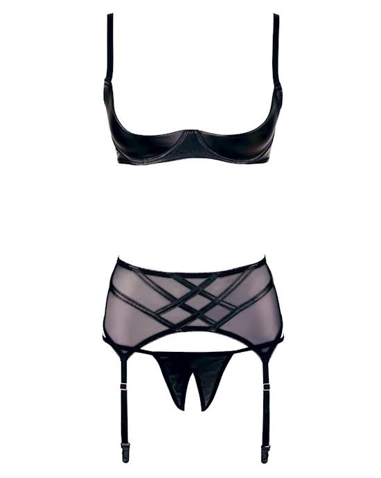 Cottelli Collection Buy Handmade Cottelli Collection Kyra Shelf Bra Suspender Set - Black - Small For Mom Dad Grandma Grandpa