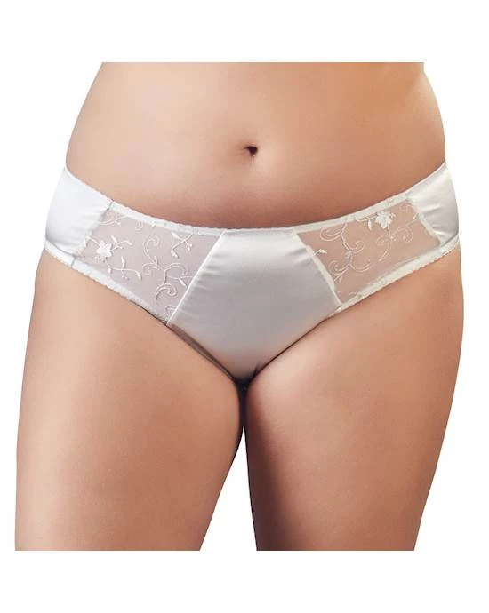 Cottelli Collection Classic Retro Cottelli Collection Brandy Briefs - White - Extra Large
