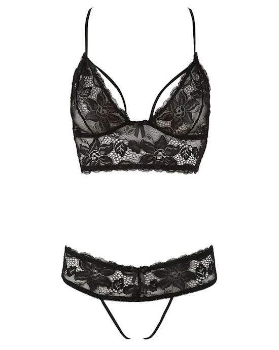 Cottelli Collection Cottelli Collection Grace Top And G-string - Black - Large. Trade Platform Buyers Provided By Cottelli Collection Sales Shop
