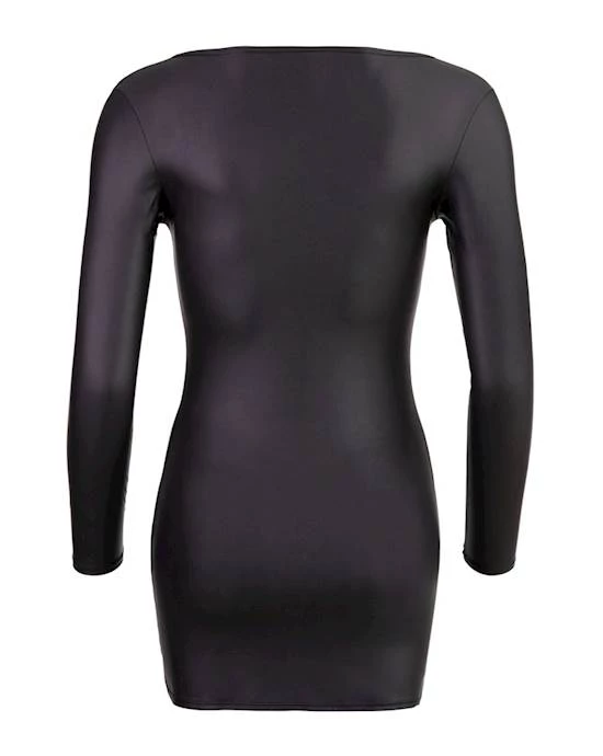 Cottelli Collection Cottelli Collection Low-cut Dress With Full Zip - Black - Medium At Discount Price Cottelli Collection Sales Shop