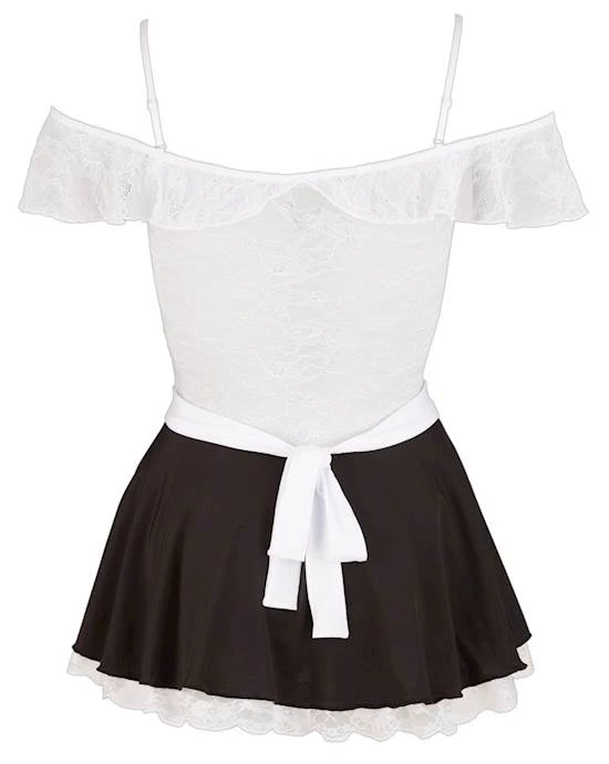 Cottelli Collection Cottelli Collection Maids Dress - Black / White - Small Quality And Evaluation Are Very Good