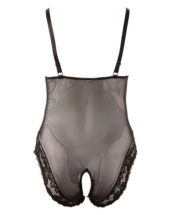 Cottelli Collection Cottelli Collection Powernet Crotchless Bodysuit - Black - X-large At Discount Price Cottelli Collection Sales Shop