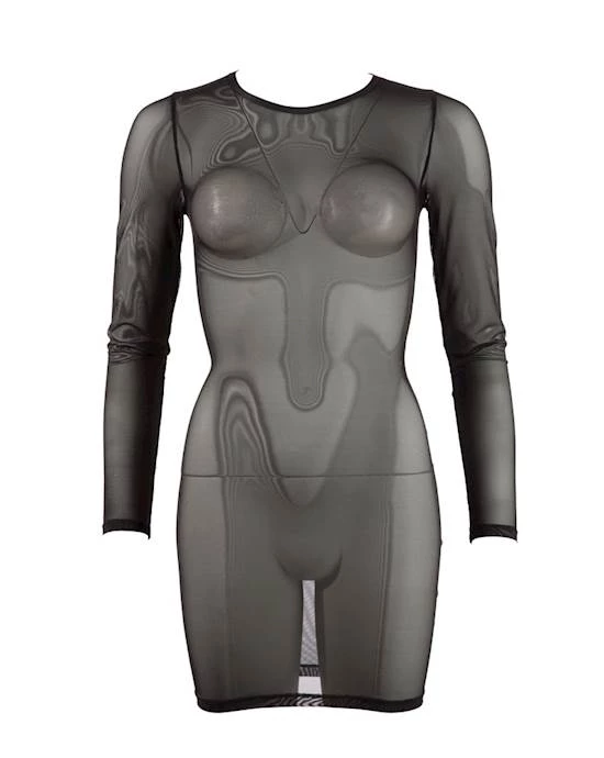 Cottelli Collection Cottelli Collection Powernet Mini Dress - Black - Small In Good Quality