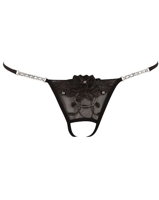 Cottelli Collection Cottelli Collection Rhinestone G-string - Black - S/m Online At Cottelli Collection Sales Shop Up To 40% Off