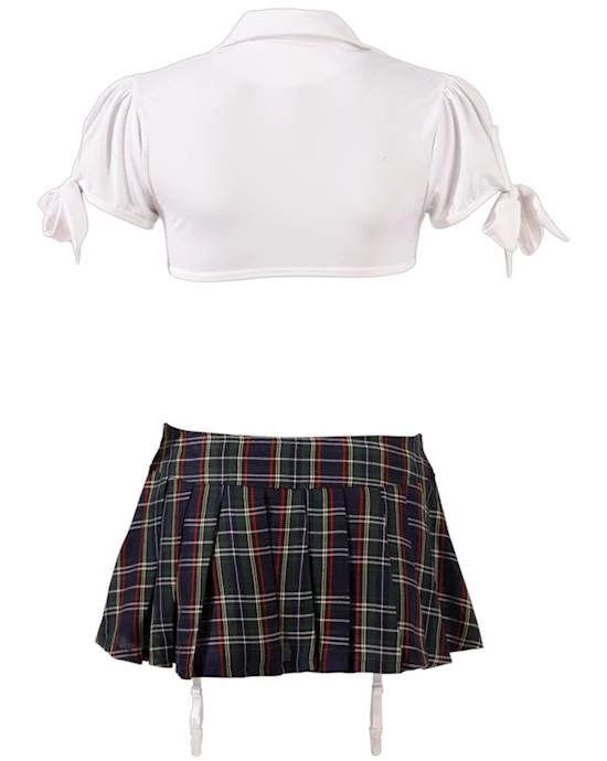 Cottelli Collection Durable Cottelli Collection Aria Schoolgirl Costume - White / Red - Extra Large Lowest Price