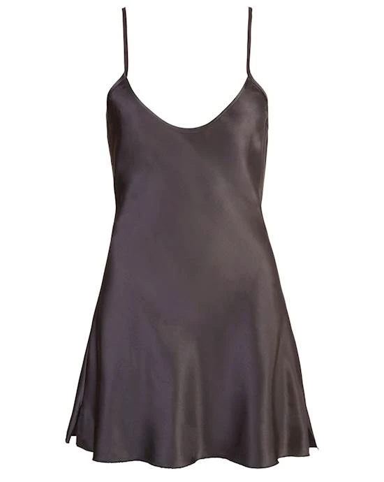 Cottelli Collection Excellent Quality And Fashionable - Cottelli Collection Satin Chemise - Black - Small
