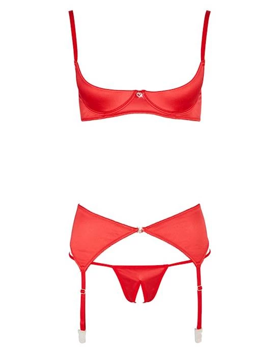 cottelli collection Good quality and cheap Cottelli Collection Desire Shelf Bra Set - Red - Medium
