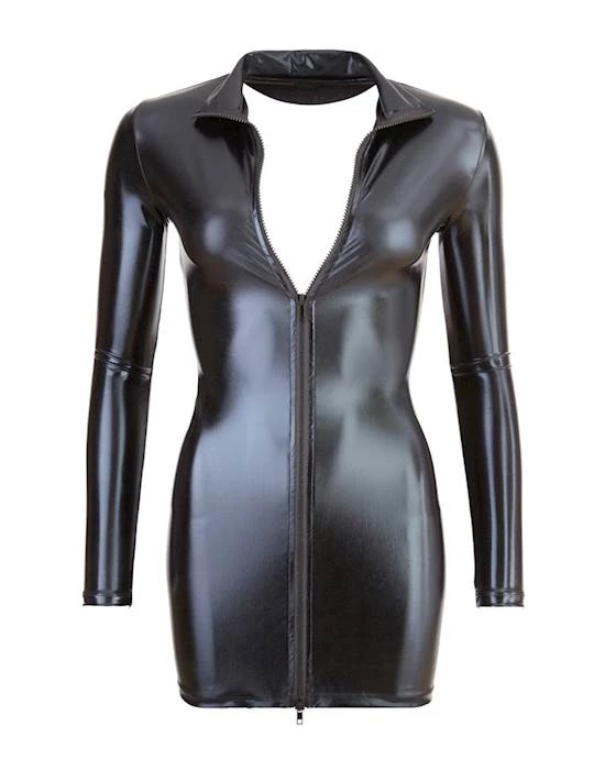 Cottelli Collection Great Protection Cottelli Collection Full Zip Mini Dress - Black - Small | Cottelli Collection Sales Shop Outlet