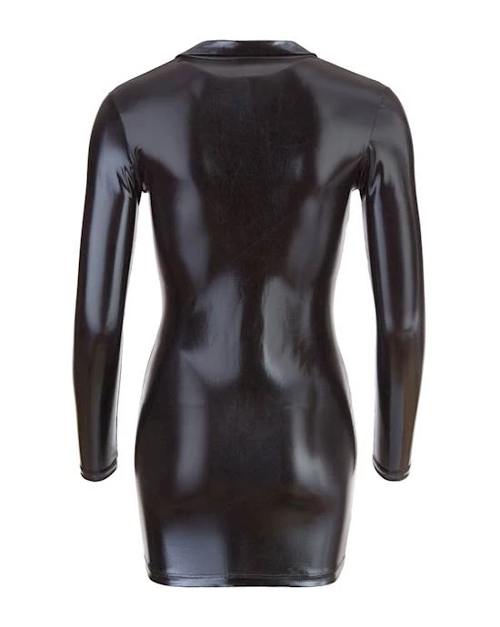 Cottelli Collection Great Protection Cottelli Collection Full Zip Mini Dress - Black - Small | Cottelli Collection Sales Shop Outlet