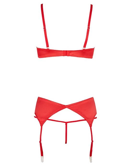 Cottelli Collection My Cottelli Collection Desire Shelf Bra Set - Red - Medium Are Of Low Price High Quality And Quantity At Cottelli Collection Sales Shop