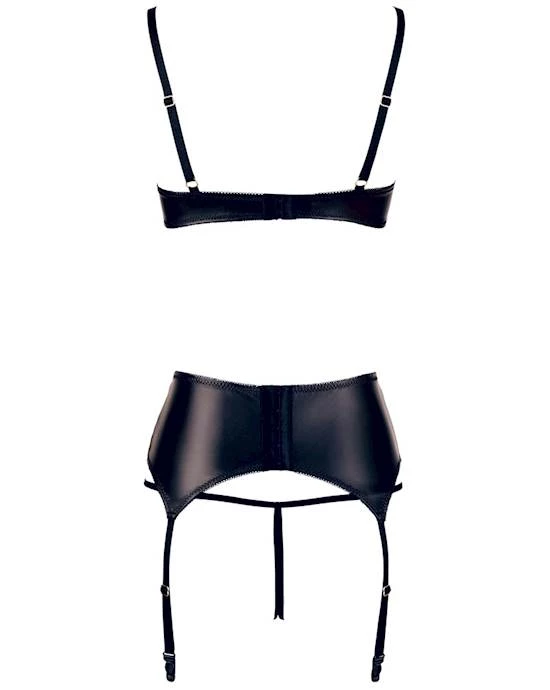 Cottelli Collection My Cottelli Collection Kyra Shelf Bra Suspender Set - Black - Large Are Of Low Price High Quality And Quantity At Cottelli Collection Sales Shop