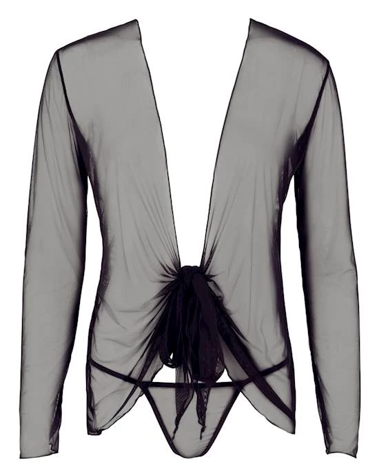 cottelli Collection Shop Cottelli Collection Candice Tie Front Shirt - Black - S/m