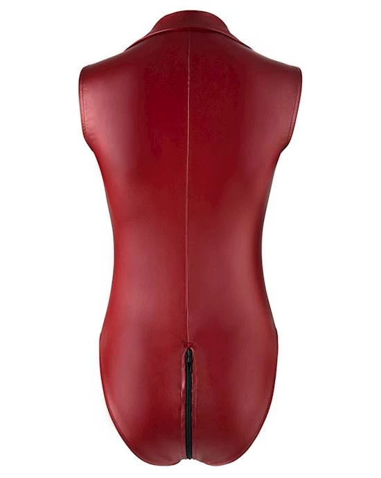 Cottelli Collection Shop Cottelli Collection Full Zip Bodysuit - Red - Small