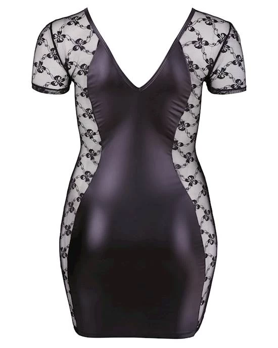 Cottelli Collection Shop Cottelli Collection Lace Insert 2-way Zip Dress - Black - X-large -
