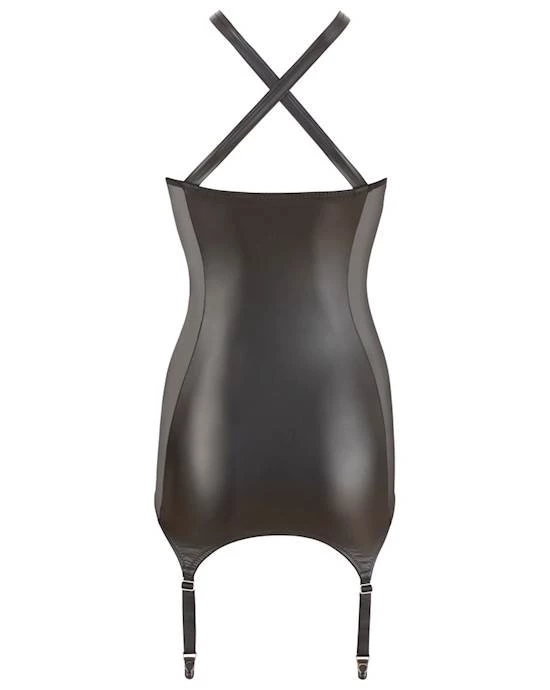 Cottelli Collection Shop Cottelli Collection Matte Suspender Mini Dress - Black - Small -