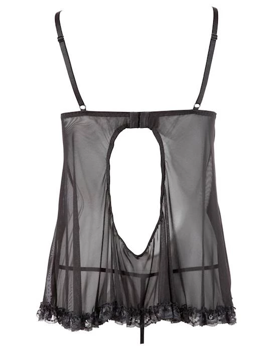 Cottelli Collection The Perfect Gift Cottelli Collection Slit Cup Babydoll - Black - Small For Any Occasion