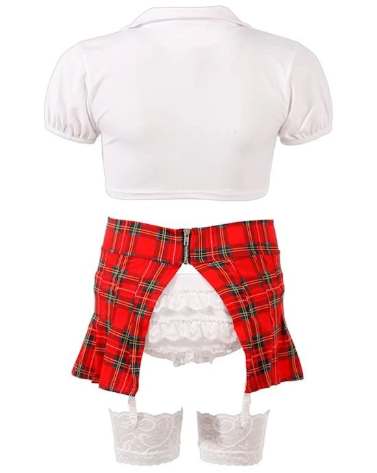 Cottelli Collection This Is An Ideal Gift For Family - Cheap Cottelli Collection Ingrid Schoolgirl Set - White+blue - Medium